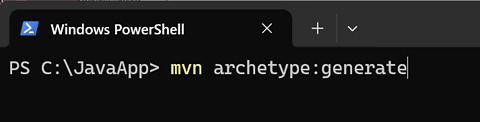 Maven Archetypeのプロジェクト生成コマンドを実行