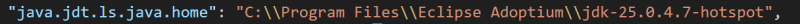 java.jdt.ls.java.homeを設定