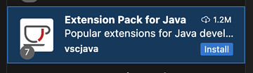 vscjavaのExtension Pack for Javaを検索